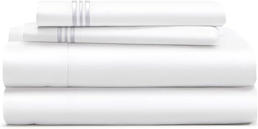 Cosy House Collection Everyday 1500 Series Bed Sheets - Bedroom Essentials - Luxury Hotel Ultra Soft Bedding - Stain & Wrinkle Resistant - Easy & Comfy Fit - 4 Piece (Full, White)