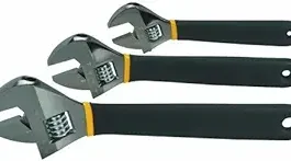 Wideskall 3 Pieces Heat Treated Laser Marked Metric Adjustable Wrench Set 6 inch + 8 inch + 10 inch