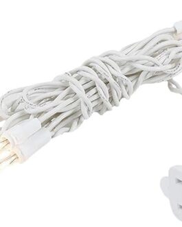 Novelty Lights 10 Light Clear Christmas Craft Mini Light Set, White Wire, 4′ Long