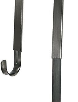 Haute Decor Adapt Adjustable Wreath Hanger (Brushed Nickel) — Over The Door Wreath Hanger — Year-Round Indoor or Outdoor Wreath Hook — Holds up to 20lbs