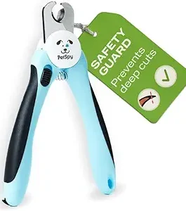 PetSpy Dog Nail Clippers and Trimmer with Quick Sensor – Razor Sharp Blades Safety Guard to Avoid Overcutting Free Nail File