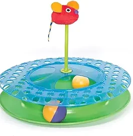 Petstages 066754 Cheese Chase With Catnip Mouse Cat Toy – Blue