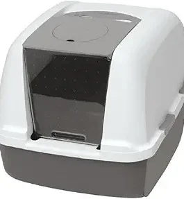 Catit Jumbo Hooded Litter Pan – Gray