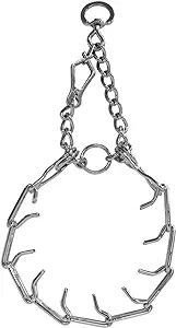 Downtown Pet Supply Prong Collar for Dogs Adjustable Dog Training Collar White M