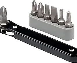 Neiko 03044A 1/4-Inch Close-Quarters Ratcheting Screwdriver & Bit Set