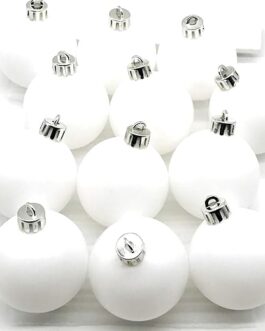 The Treemendous Christmas Tree Ornament Decorating 12 Count Refill Kit – Blank White Ball Ornaments for DIY Craft Activities, Compatible with Treemendous Tree and Gift Box Ornament Decorators