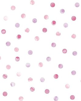 WallPops DWPK2466 Removable Peel & Stick Watercolor Dots Wall Art Kit, Pink