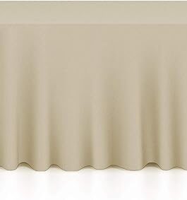 Lann’s Linens – 10 Premium 90″ x 132″ Tablecloths for Wedding/Banquet/Restaurant – Rectangular Polyester Fabric Table Cloths – Beige