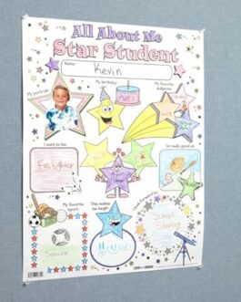 Ready-to-Decorate All About Me Star Student Posters – 24 Posters