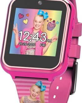 Accutime Kids Nickelodeon JoJo Siwa Educational Learning Touchscreen Smart Watch Toy for Girls, Boys, Toddlers – Selfie Cam, Learning Games, Alarm, Calculator, Pedometer & More (Model: JOJ4128AZ)