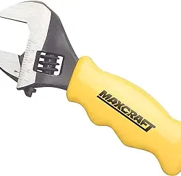 Maxcraft 60701 Stubby Adjustable Wrench 1 Jaw Professional Grade Comfort Grip