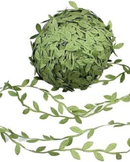 David accessories Olive Green Leaves Leaf Trim Ribbon -20 Yards – for DIY Craft Party Wedding Home Decoration (Olive Green)