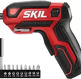 SKIL 4V Rechargeable Screwdriver with Pistol Grip with Magnetic Bit Storage