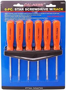 Cal Hawk Tools 6-pc. Torx Screwdriver Set w/Rack