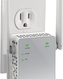 NETGEAR Wi-Fi Range Extender EX3700 – Coverage Up to 1000 Sq Ft and 15 Devices with AC750 Dual Band Wireless Signal Booster & Repeater (Up to 750Mbps Speed), and Compact Wall Plug Design