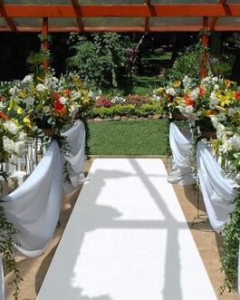 House, Home and More White Carpet Aisle Runner – 3 Feet x 50 Feet