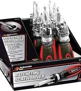 Performance Tool W9128 High Torque Ratchet Screwdriver Set 7 Pieces