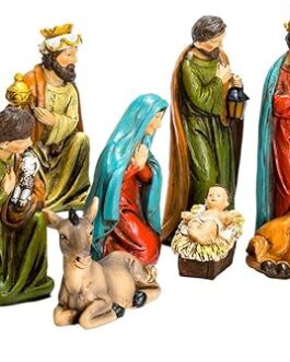 Kurt S. Adler 4 to 5-Inch Resin Table Piece Nativity, Set of 9