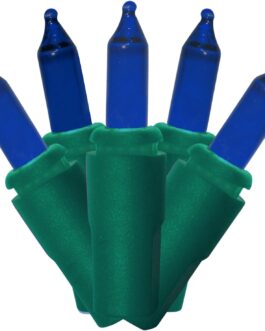 Brite Star 100 Count Mini String to String Lights, Green Wire, Blue