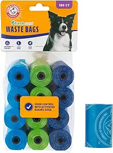 Arm & Hammer Disposable Dog Waste Bag Refills Assorted Colors 180 Count