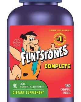 Flintstones Chewable Kids Vitamins, Complete Multivitamin for Kids and Toddlers with Iron, Calcium, Vitamin C, Vitamin D & more, 180 count (Packaging May Vary)