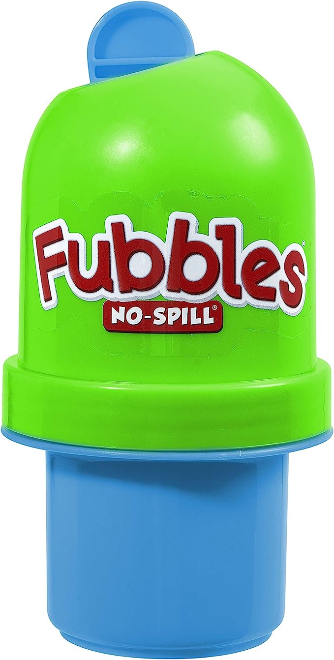Fubbles Bubbles No-Spill Bubbles Tumbler | Bubble toy for babies toddlers and kids of all ages | Includes 4oz bubble Solution and bubble wand (tumbler colors may vary)