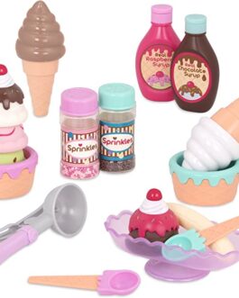 Battat – Toy Food – Ice Cream Set – Kitchen Accessories For Kids – Pretend Play – Ages 3 Years Old & Up – Sweet Treats Ice Cream Parlour