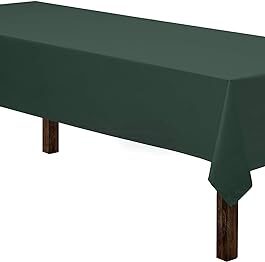 Gee Di Moda Rectangle Tablecloth – 60 x 102 Inch | Hunter Green Rectangular Table Cloth for 6 Foot Table in Washable Polyester | Great for Buffet Table, Parties, Holiday Dinner, Wedding & Baby Shower