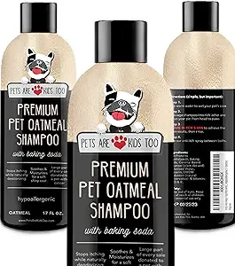 Pet Oatmeal Anti-Itch Shampoo & Conditioner In One Smelly Puppy Dog & Cat Wash ALL NATURAL & Hypoallergenic Provides Relief For Allergies Itchy Dry Irritated Skin Smells Amazing 1 bottle