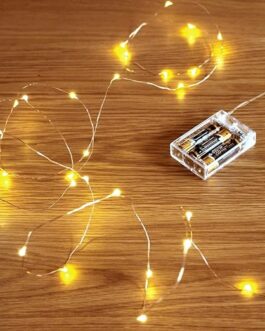 Sanniu Led String Lights, Mini Battery Powered Copper Wire Starry Fairy Lights, Battery Operated Lights for Bedroom, Christmas, Parties, Wedding, Centerpiece, Decoration (5m/16ft Warm White),1 Pack
