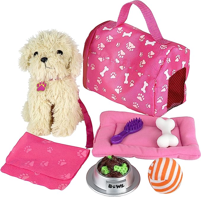 Click N' Play Toy Puppy Set for Kids, Toy Dog Bed - Little Girl Toys, Toys for 3+ Year Old Girls, Gifts for 3+ Year Old Girl, Gifts for 3 Year Old Girl, Toys for 3 Year Old Girls, Girl Toys Age 4-5