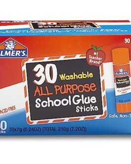 Elmer’s All Purpose School Glue Sticks, Washable, 7 Gram, 30 Count