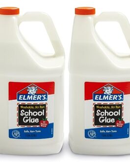 Elmer’s Liquid School Glue, Washable, 1 Gallon, 2 Count
