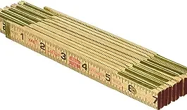 6 ft. Wood Rule Brass Extends