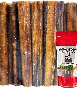 Downtown Pet Supply Bully Sticks For Dogs Thick Rawhide Free Dog Chews 5 Pack
