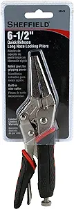 Great Neck Saw 58520 6.5 in. Sheffield Quick Release Long Nose Locking Pliers