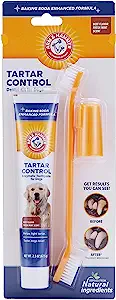 Arm & Hammer for Pets Tartar Control Toothbrush Kit for Dogs Pet Dental Care Tools Beef