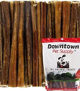 Downtown Pet Supply Bully Sticks for Small Dogs Rawhide Free Dog Chews 6 25 Pack