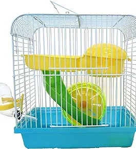 YML H157BL Dwarf Hamster Mice Cage with Accessories Blue