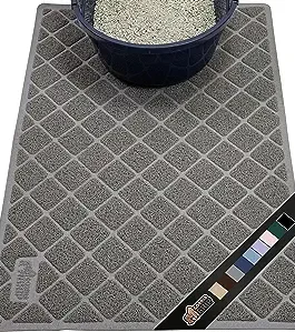 GORILLA GRIP Original Premium Durable Cat Litter Mat Gray
